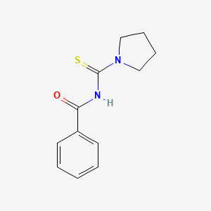molecular formula C12H14N2OS B12133981 N-(pyrrolidin-1-ylcarbonothioyl)benzamide CAS No. 55103-09-8