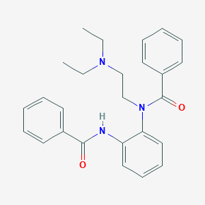molecular formula C26H29N3O2 B012134 BENZAMIDE, N-(2-(DIETHYLAMINO)ETHYL)-N,N'-o-PHENYLENEBIS- CAS No. 100243-31-0