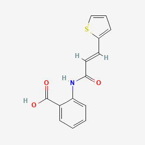 molecular formula C14H11NO3S B12134040 2-(3-(2-Thienyl)acrylamido)benzoic acid CAS No. 100587-34-6