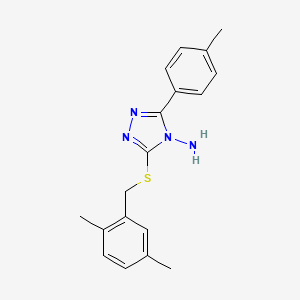 molecular formula C18H20N4S B12134078 3-[(2,5-Dimethylphenyl)methylthio]-5-(4-methylphenyl)-1,2,4-triazole-4-ylamine 