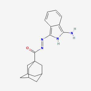 molecular formula C19H22N4O B12134108 adamantanyl-N-[(3-aminoisoindolylidene)azamethyl]carboxamide 