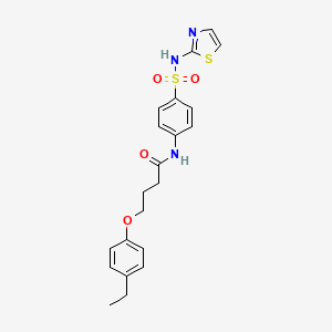 molecular formula C21H23N3O4S2 B12134133 4-(4-ethylphenoxy)-N-[4-(1,3-thiazol-2-ylsulfamoyl)phenyl]butanamide 