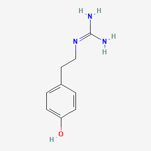 molecular formula C9H13N3O B1213414 N-Guanyltyramine CAS No. 60-20-8