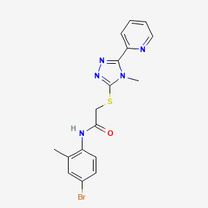 molecular formula C17H16BrN5OS B12134178 N-(4-bromo-2-methylphenyl)-2-{[4-methyl-5-(pyridin-2-yl)-4H-1,2,4-triazol-3-yl]sulfanyl}acetamide 
