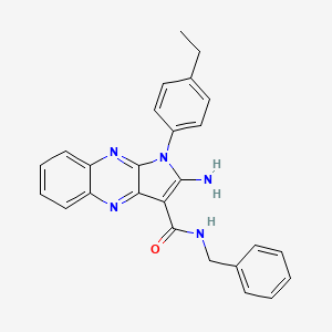 molecular formula C26H23N5O B12134221 2-amino-N-benzyl-1-(4-ethylphenyl)-1H-pyrrolo[2,3-b]quinoxaline-3-carboxamide 