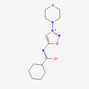 molecular formula C13H20N4O3 B1213426 N-(3-morpholin-4-yloxadiazol-3-ium-5-yl)cyclohexanecarboximidate 
