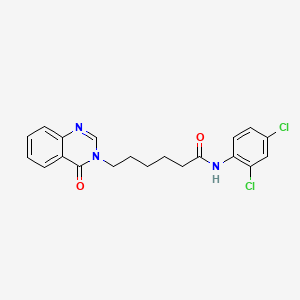 molecular formula C20H19Cl2N3O2 B12134271 N-(2,4-dichlorophenyl)-6-(4-oxoquinazolin-3(4H)-yl)hexanamide 