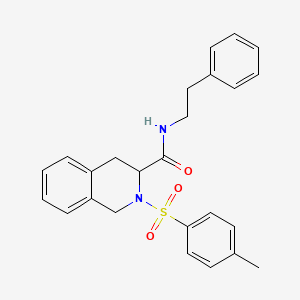 molecular formula C25H26N2O3S B12134346 2-(4-methylbenzenesulfonyl)-N-(2-phenylethyl)-1,2,3,4-tetrahydroisoquinoline-3-carboxamide 