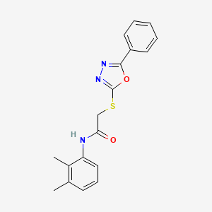 molecular formula C18H17N3O2S B12134350 N-(2,3-dimethylphenyl)-2-[(5-phenyl-1,3,4-oxadiazol-2-yl)sulfanyl]acetamide 