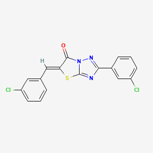 molecular formula C17H9Cl2N3OS B12134368 (5Z)-5-(3-chlorobenzylidene)-2-(3-chlorophenyl)[1,3]thiazolo[3,2-b][1,2,4]triazol-6(5H)-one 