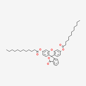 molecular formula C44H56O7 B1213437 Fluorescein dilaurate CAS No. 7308-90-9