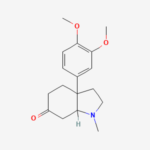 molecular formula C17H23NO3 B1213440 3a-(3,4-Dimethoxyphenyl)-1-methyl-2,3,4,5,7,7a-hexahydroindol-6-one 
