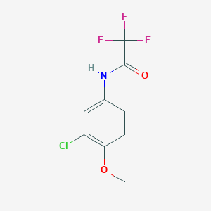 molecular formula C9H7ClF3NO2 B12134462 N-(3-chloro-4-methoxyphenyl)-2,2,2-trifluoroacetamide CAS No. 64694-84-4