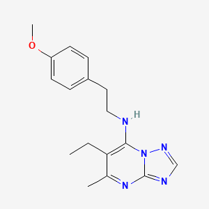 molecular formula C17H21N5O B1213448 6-ethyl-N-[2-(4-methoxyphenyl)ethyl]-5-methyl-[1,2,4]triazolo[1,5-a]pyrimidin-7-amine 