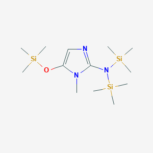 molecular formula C13H31N3OSi3 B1213453 1-methyl-N,N-bis(trimethylsilyl)-5-[(trimethylsilyl)oxy]imidazol-2-amine 