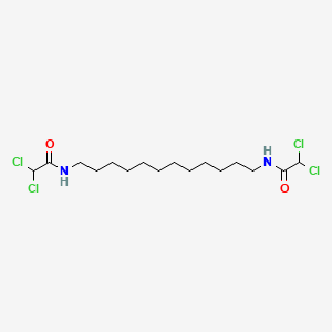 molecular formula C16H28Cl4N2O2 B1213456 N,N'-Bis(dichloroacetyl)-1,12-diaminododecane CAS No. 26108-85-0