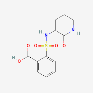 2-[(2-Oxo-3-piperidinyl)sulfamoyl]benzoic acid
