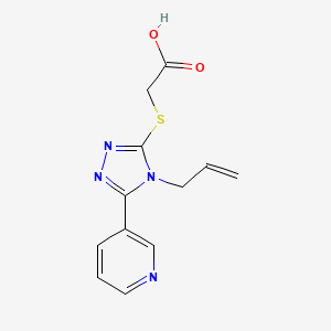 molecular formula C12H12N4O2S B12134654 (4-Allyl-5-pyridin-3-yl-4H-[1,2,4]triazol-3-ylsulfanyl)-acetic acid 