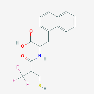 molecular formula C17H16F3NO3S B1213467 1-Naphthalenepropanoic acid, alpha-((3,3,3-trifluoro-2-(mercaptomethyl)-1-oxopropyl)amino)- CAS No. 152971-79-4