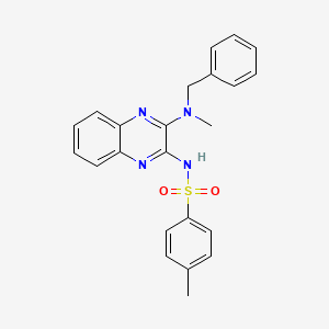 molecular formula C23H22N4O2S B12134673 N-[3-[benzyl(methyl)amino]quinoxalin-2-yl]-4-methylbenzenesulfonamide 