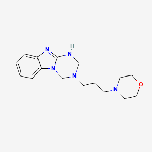 molecular formula C16H23N5O B12134699 3-[3-(Morpholin-4-yl)propyl]-1,2,3,4-tetrahydro[1,3,5]triazino[1,2-a]benzimidazole 