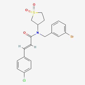 molecular formula C20H19BrClNO3S B12134720 (2E)-N-(3-bromobenzyl)-3-(4-chlorophenyl)-N-(1,1-dioxidotetrahydrothiophen-3-yl)prop-2-enamide 