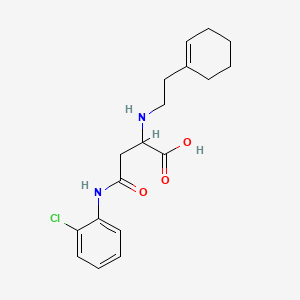 molecular formula C18H23ClN2O3 B12134727 4-((2-Chlorophenyl)amino)-2-((2-(cyclohex-1-en-1-yl)ethyl)amino)-4-oxobutanoic acid 