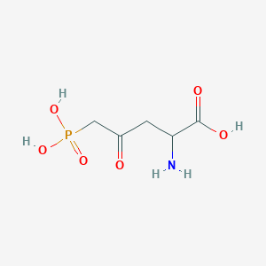molecular formula C5H10NO6P B121350 2-Amino-4-oxo-5-phosphonopentanoic acid CAS No. 150039-21-7
