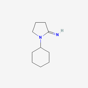 molecular formula C10H18N2 B12135028 1-Cyclohexylpyrrolidin-2-imine CAS No. 7561-78-6