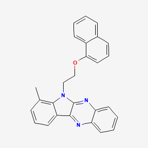 molecular formula C27H21N3O B12135044 [2-(4-Methylindolo[2,3-b]quinoxalin-5-yl)ethoxy]naphthalene 