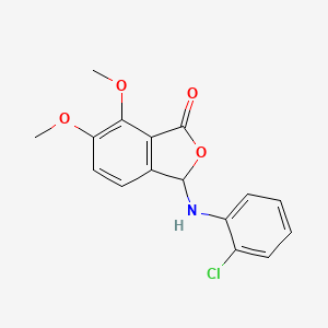 molecular formula C16H14ClNO4 B12135161 3-[(2-chlorophenyl)amino]-6,7-dimethoxy-2-benzofuran-1(3H)-one 