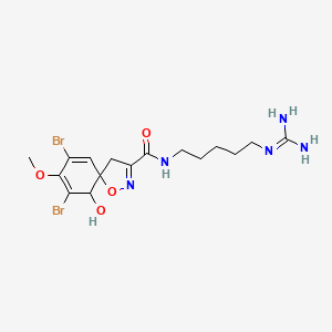 7,9-dibromo-N-(5-guanidinopentyl)-10-hydroxy-8-methoxy-4-oxa-3-azaspiro[4.5]deca-2,6,8-triene-2-carboxamide