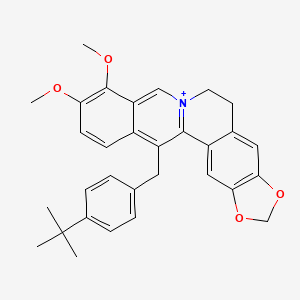 12-{[4-(Tert-butyl)phenyl]methyl}-8,9-dimethoxy-5,6-dihydro-2H--1,3-dioxoleno[4,5-g]isoquinolino[3,2-a]isoquinoline