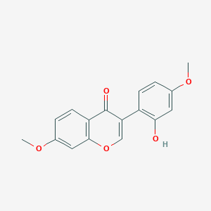 molecular formula C17H14O5 B1213530 3-(2-hydroxy-4-methoxyphenyl)-7-methoxy-4H-chromen-4-one CAS No. 19725-42-9