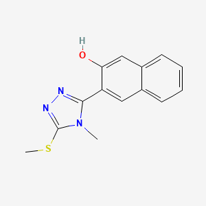 3-[4-methyl-3-(methylthio)-1H-1,2,4-triazol-5-ylidene]-2-naphthalenone