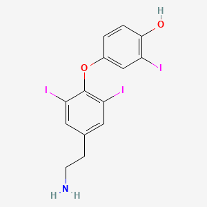 molecular formula C14H12I3NO2 B1213558 3,3',5-Triiodothyronamine CAS No. 4731-88-8
