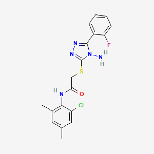 molecular formula C18H17ClFN5OS B12135588 C18H17ClFN5OS 