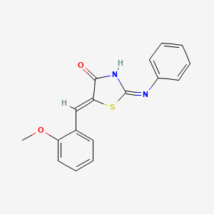 molecular formula C17H14N2O2S B12135603 (5Z)-5-(2-methoxybenzylidene)-2-(phenylamino)-1,3-thiazol-4(5H)-one 