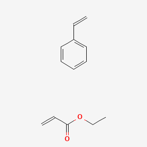 molecular formula C13H16O2 B1213563 2-Propenoic acid, ethyl ester, polymer with ethenylbenzene CAS No. 25066-97-1