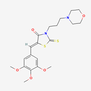 molecular formula C20H26N2O5S2 B12135632 (5Z)-3-[3-(morpholin-4-yl)propyl]-2-thioxo-5-(3,4,5-trimethoxybenzylidene)-1,3-thiazolidin-4-one 