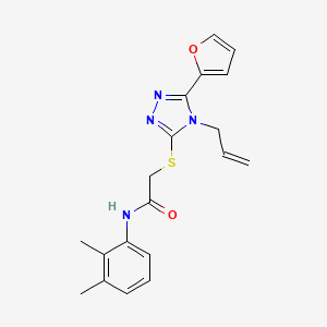 molecular formula C19H20N4O2S B12135662 N-(2,3-dimethylphenyl)-2-{[5-(furan-2-yl)-4-(prop-2-en-1-yl)-4H-1,2,4-triazol-3-yl]sulfanyl}acetamide 