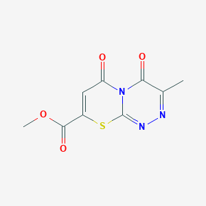 molecular formula C9H7N3O4S B12135669 methyl 3-methyl-4,6-dioxo-4H,6H-[1,3]thiazino[2,3-c][1,2,4]triazine-8-carboxylate 