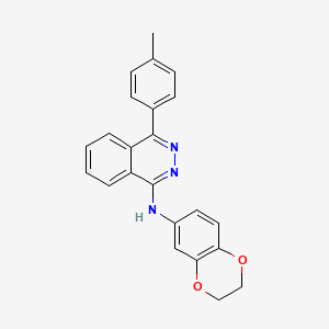 molecular formula C23H19N3O2 B12135791 N-(2,3-dihydro-1,4-benzodioxin-6-yl)-4-(4-methylphenyl)phthalazin-1-amine 