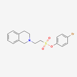 molecular formula C17H18BrNO3S B12135944 4-Bromophenyl 2-(1,2,3,4-tetrahydroisoquinolin-2-yl)ethane-1-sulfonate 