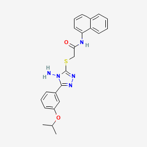 molecular formula C23H23N5O2S B12135950 2-{4-amino-5-[3-(methylethoxy)phenyl](1,2,4-triazol-3-ylthio)}-N-naphthylaceta mide 