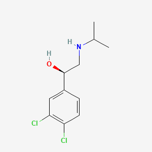 molecular formula C11H15Cl2NO B1213596 Dichloroisoproterenol, (R)- CAS No. 20879-16-7