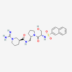 [S-(R*,R*)]-1-(Aminoiminomethyl)-N-[[1-[N-[(2-naphthalenylsulfonyl)-L-seryl]-3-pyrrolidinyl]methyl]-3-piperidenecarboxamide