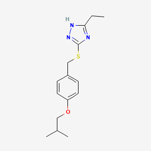 5-ethyl-3-[[4-(2-methylpropoxy)phenyl]methylthio]-1H-1,2,4-triazole