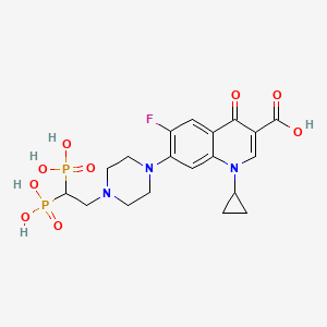 1-Cyclopropyl-7-[4-(2,2-diphosphonoethyl)piperazin-1-yl]-6-fluoro-4-oxo-quinoline-3-carboxylic acid