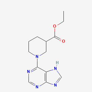 molecular formula C13H17N5O2 B12136151 ethyl 1-(7H-purin-6-yl)piperidine-3-carboxylate 